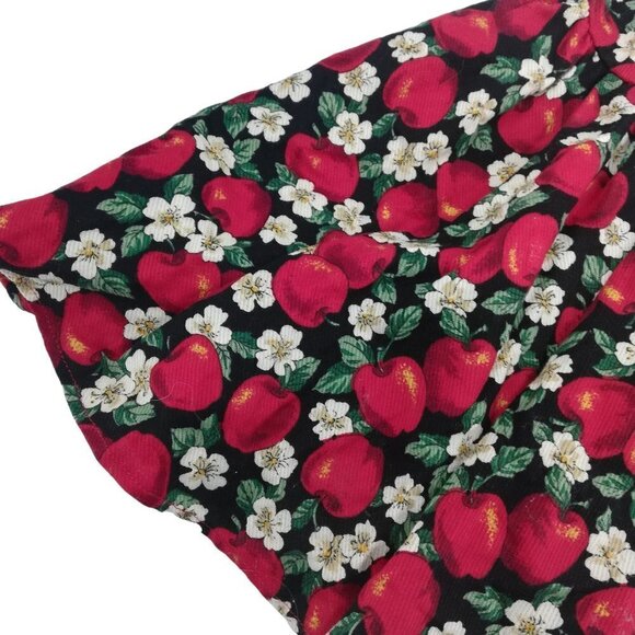 Vintage Ruffle Prairie Overall Suspender Skirt Size 6X Apple Flower 90s 80s - Picture 7 of 11